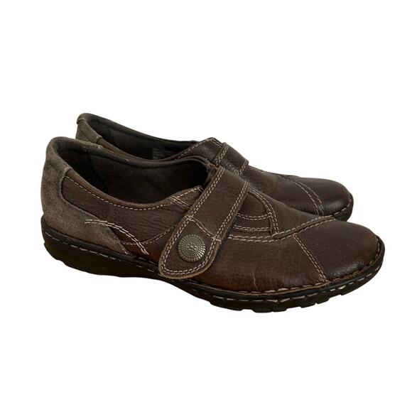 Earth Origins Shoes - Earth Origins Evelyn Brown Leather Strap Loafers Women’s Size 8